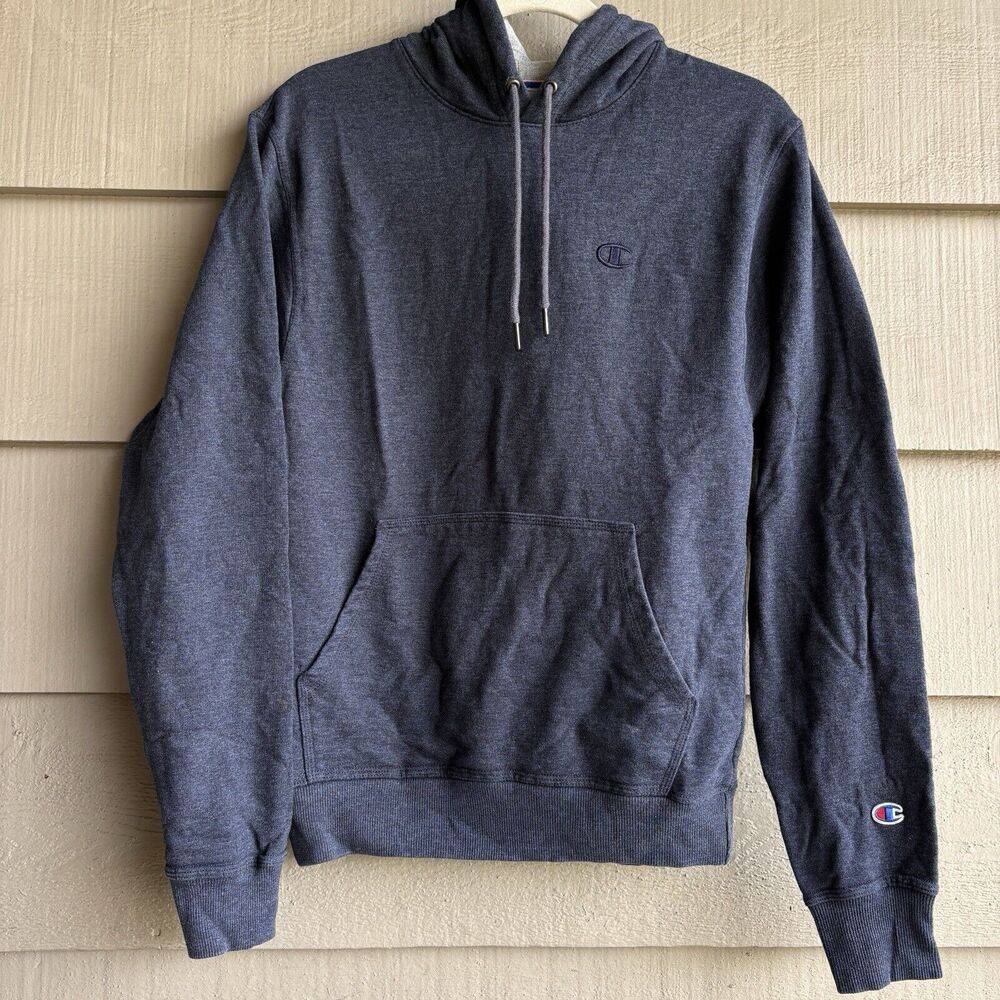 Champion Navy Blue Fleece Hoodies & Sweatshirts Unisex Size Small